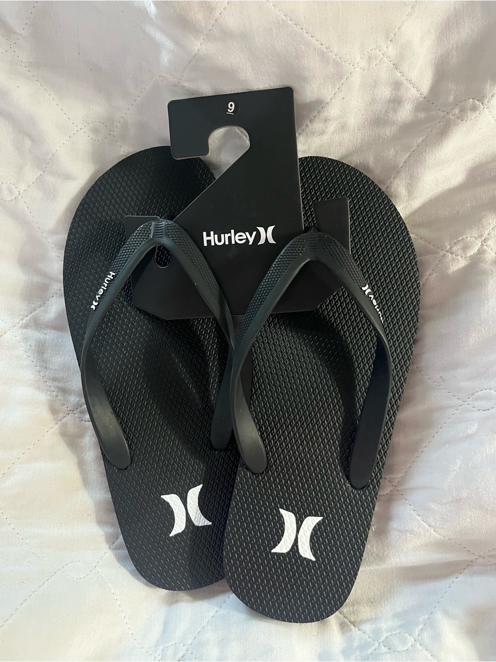 Hurley Black Textured Icon Sandals